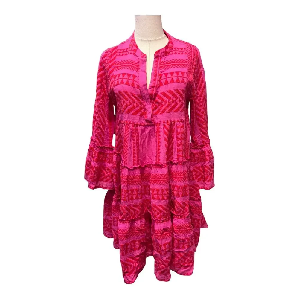 Devotion Twins Ella Dress Pink Red - Picture 4 of 8